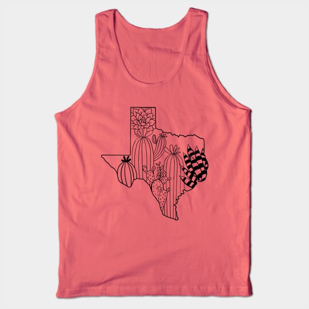 Succulents Texas western graphic Tank Top by Karley’s Custom Creations